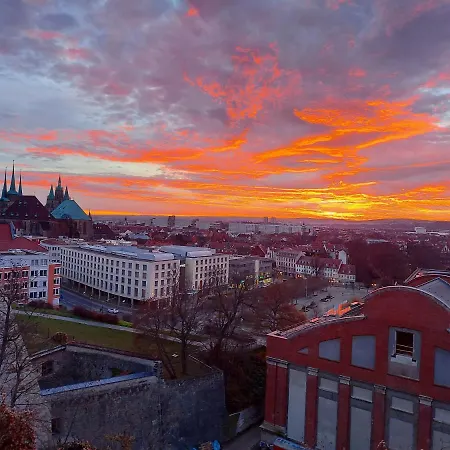 At The Top - Penthouse Ueber Den Daechern Der Stadt Erfurt Buitenkant foto