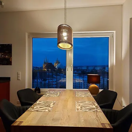At The Top - Penthouse Ueber Den Daechern Der Stadt Erfurt Buitenkant foto